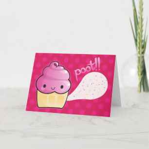 Cupcakes Fart Sprinkles Pink Karte