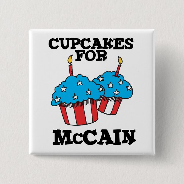 Cupcakes für McCain Button (Vorderseite)
