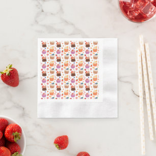Cupcakes Kekse und Süßigkeiten Serviette