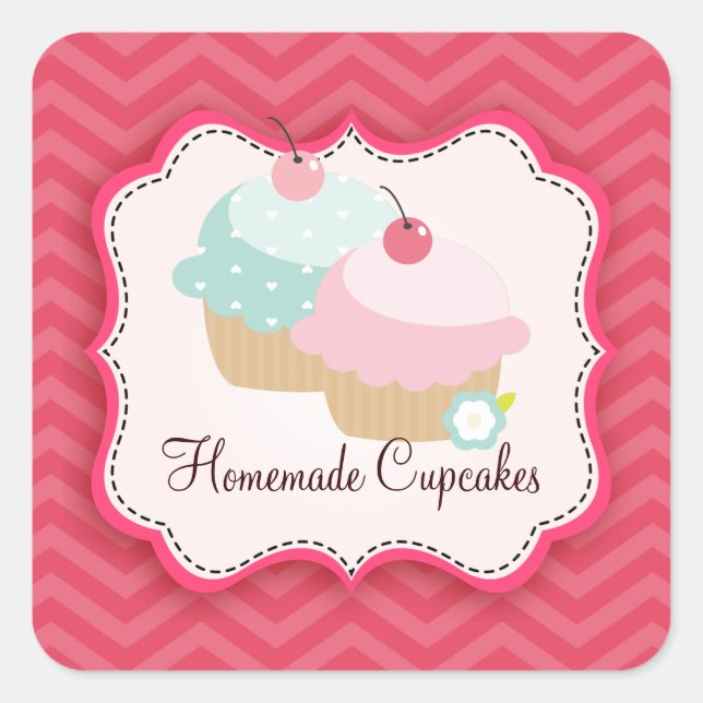 Cupcakes maison Étiquettes personnalisés (Devant)