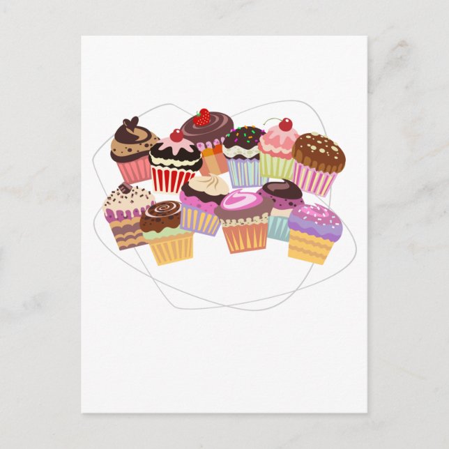 Cupcakes-Paradies Postkarte (Vorderseite)