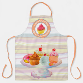 Cupcakes Pie Donut Macaron Süßgebackene Leckereien Schürze