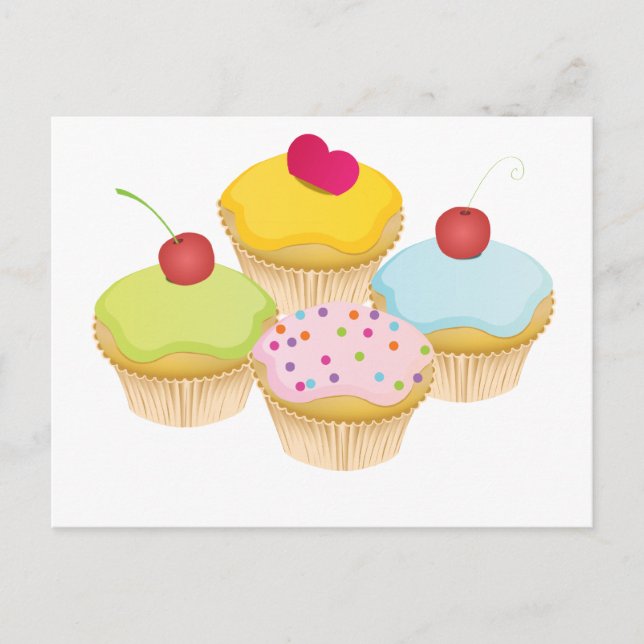 Cupcakes Postkarte (Vorderseite)