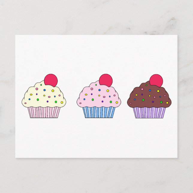 Cupcakes Postkarte (Vorderseite)
