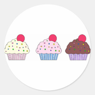 Cupcakes Runder Aufkleber