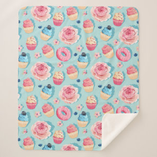 Cupcakes Sherpa Blanket Sherpadecke