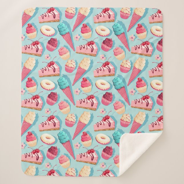 Cupcakes Sherpa Blanket Sherpadecke (Vorderseite)