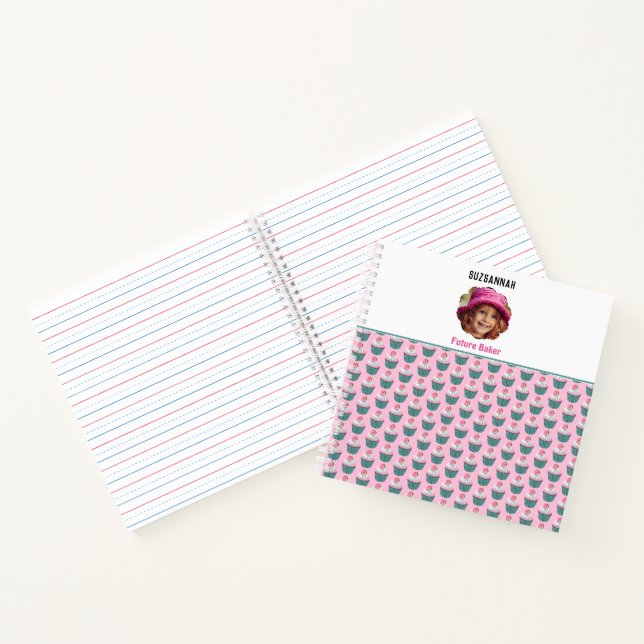 Cupcakes Skaliert benutzerdefinierten Namen für Fo Notizbuch (Innenseite)