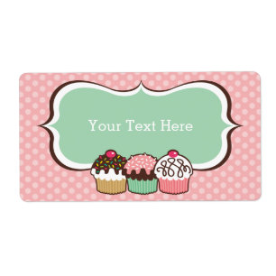 Cupcakes Trio Buchzeichen Labels