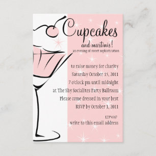 Cupcakes und Martinis Einladung