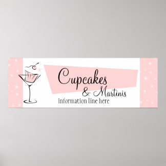 Cupcakes und Martinis! Poster