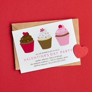 Cupcakes Valentinstag Party Einladung