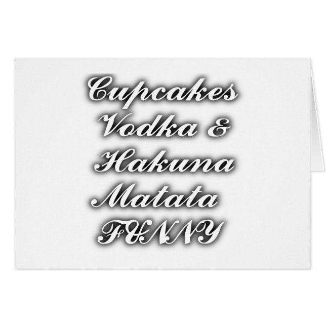 Cupcakes Vodka Hakuna Matata FUNNY (Vorderseite (Horizontal))
