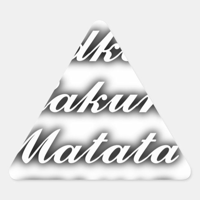 Cupcakes Vodka Hakuna Matata FUNNY Dreieckiger Aufkleber (Vorderseite)