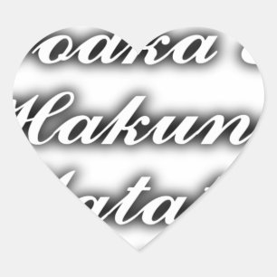 Cupcakes Vodka Hakuna Matata FUNNY Herz-Aufkleber