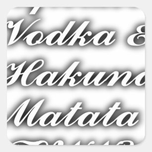 Cupcakes Vodka Hakuna Matata FUNNY Quadratischer Aufkleber