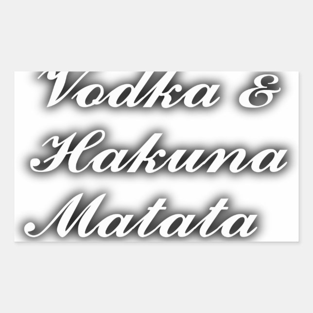 Cupcakes Vodka Hakuna Matata FUNNY Rechteckiger Aufkleber (Vorderseite)