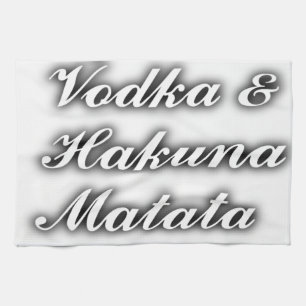 Cupcakes Wodka Hakuna Matata LUSTIG Handtuch