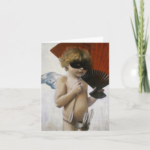 Cupid am Maskenball Feiertagskarte