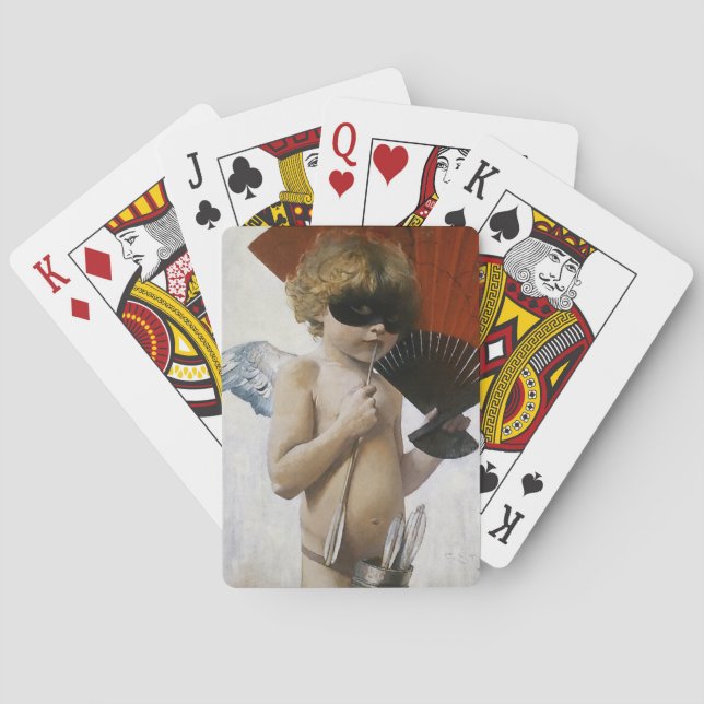Cupid am Maskenball Spielkarten (Rückseite)