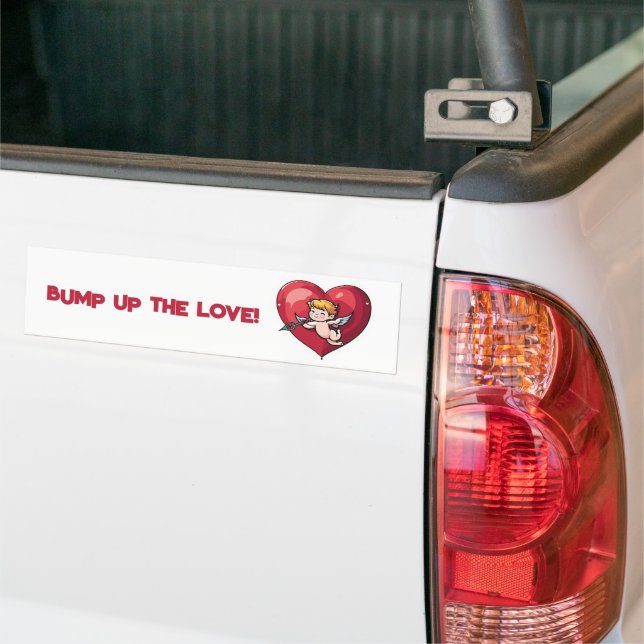 Cupid am roten Herz Autoaufkleber (Auf Lkw)