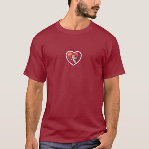 Cupid am roten Herz T-Shirt