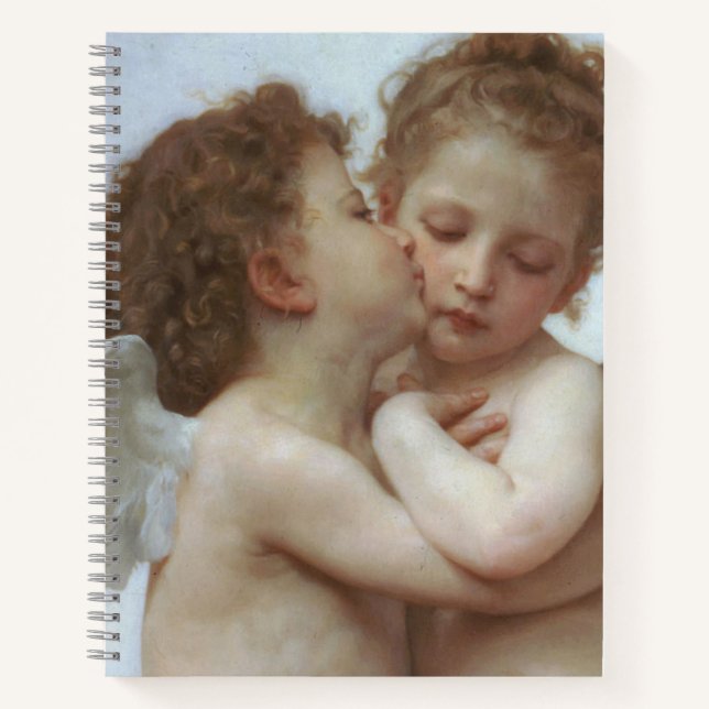 Cupid and Psyche as children - William Bouguereau Notizbuch (Vorderseite)