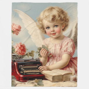 Cupid Angel schreibt einen Liebe Fleecedecke