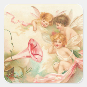 Cupid Angel's I Square Sticker