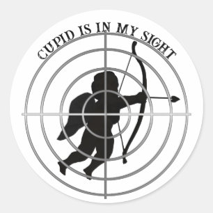Cupid Anti Valentinstag  Runder Aufkleber