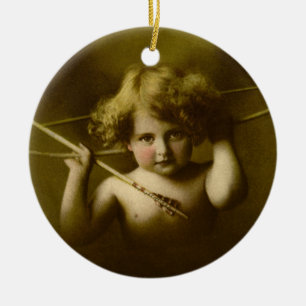 Cupid Awake Lithografie Keramik Ornament