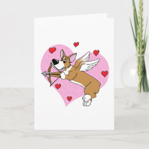 Cupid Corgi Valentine's Day Card Feiertagskarte