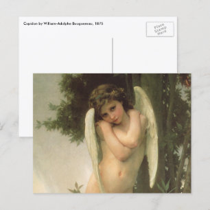 Cupid (Cupidon) Angel Portrait von Bouguereau Postkarte