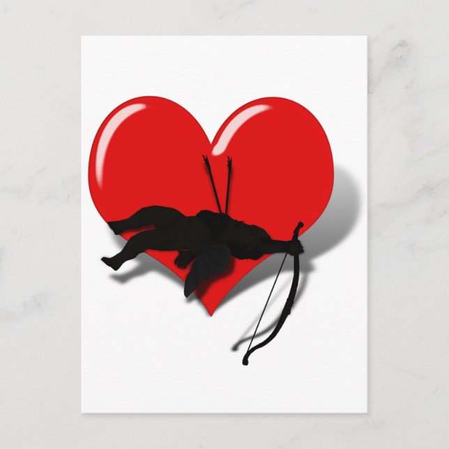 Cupid Down auf sein Glück Postkarte (Vorderseite)