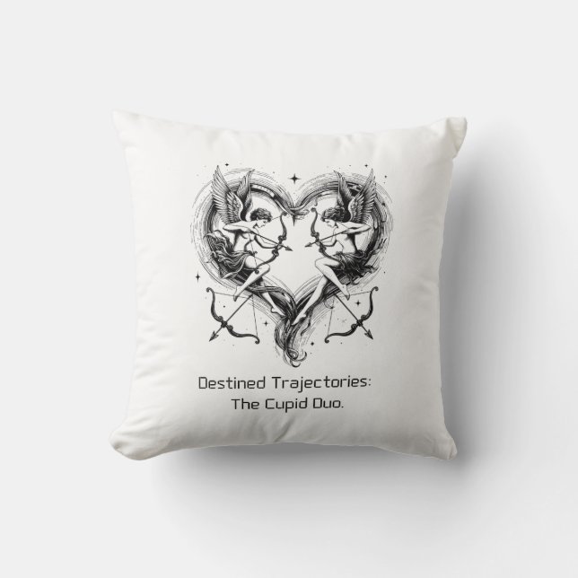 Cupid Duo T-Shirt Kissen (Vorderseite)