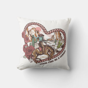 Cupid findet mich einen Cowboy Kissen