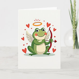 Cupid-Frosch-Liebeskarte Karte