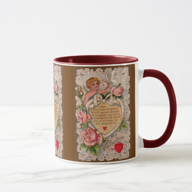 Cupid Gedicht Valentine Tasse (Rechts)
