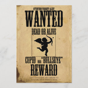 Cupid Gewollt Poster Valentinstag Party Einladung