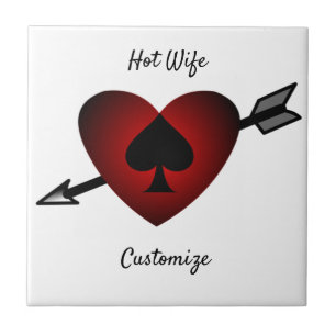 Cupid Heart Black Spade Thunder_Cove Fliese