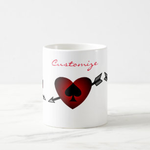Cupid Heart Black Spade Thunder_Cove Kaffeetasse