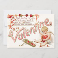 Cupid Heart Bow Arrow Mend Einladung zur Hochzeit