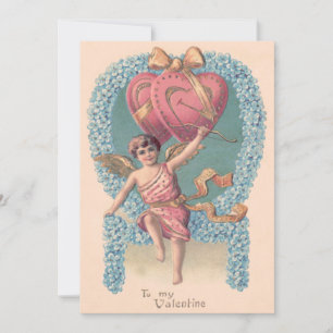Cupid Heart Bow Arrow Vergessen-Me-not Einladung