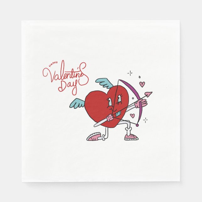 CUPID HEART SERVIETTE (Vorderseite)