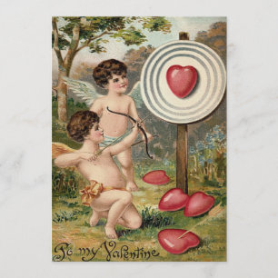 Cupid Herz Bogen Pfeil Ziel Hochzeits-Einladung Einladung