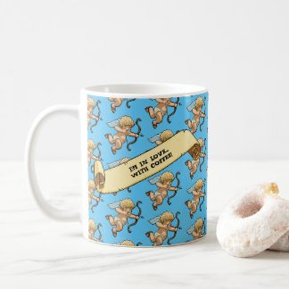 Cupid, ich bin verliebt in Kaffee! Valentinsmuster Kaffeetasse