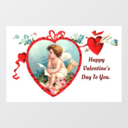 Cupid in Heart Window Cloning Fensteraufkleber