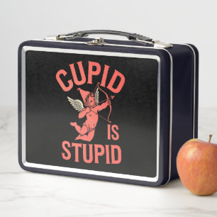 Cupid ist ein stupider Funny Valentine's Day Metall Brotdose