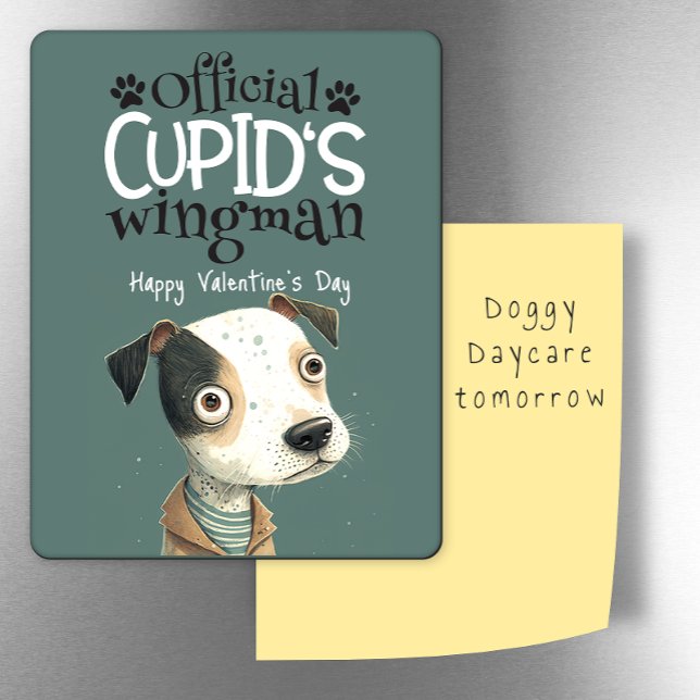 Cupid ist Wingman.. Valentine vom Hund Kühlschrank Magnet (Von Creator hochgeladen)