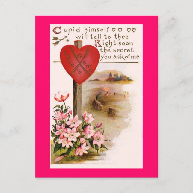 Cupid kennt die Geheimpostkarte Postkarte (Vorderseite)